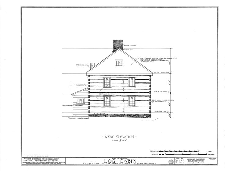 File:Log Cabin, Terrytown, Bradford County, PA HABS PA,8-TERTO,1- (sheet 8 of 15).tif