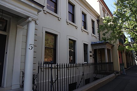 55 Lower Fort Street, pictured in 2019. Lower Fort Street (55), Millers Point 02.jpg