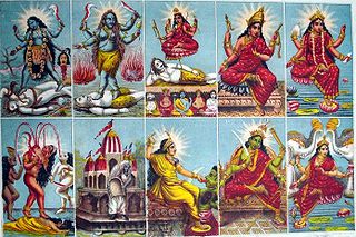 The Mahavidya are a group of ten aspects of Parvati in Hinduism. The 10 Mahavidyas are Kali, Tara, Tripura Sundari (Shodoshi), Bhuvaneshvari, Tripura Bhairavi, Chhinnamasta, Dhumavati, Bagalamukhi, Matangi and Kamala.