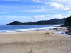 Section of the beach in the settlement