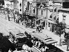 Main Street, U.S.A. at Disneyland in 1957 Main Street, U.S.A., Aneka Amerika 102 (1957), p33.jpg