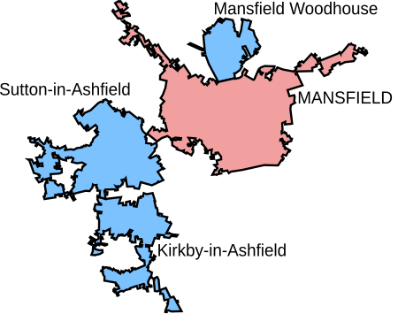 Map of the Mansfield Urban Area. MansfieldUrbanArea.svg