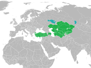 თურქული კულტურის საერთაშორისო ორგანიზაცია რუკა