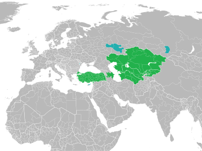 Map of TÜRKSOY members.