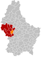 Localização de Useldange em Luxemburgo