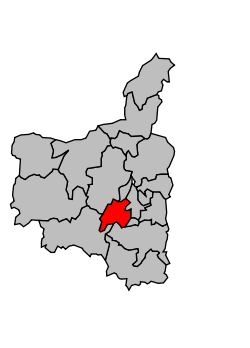 Кантон на карте департамента Арденны