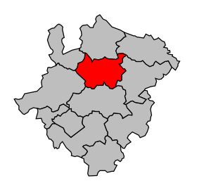Kanton na mapě arrondissementu La Roche-sur-Yon