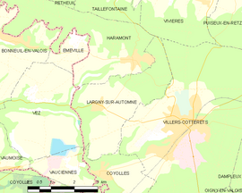 Mapa obce Largny-sur-Automne