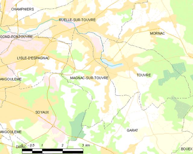 Poziția localității Magnac-sur-Touvre