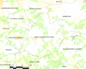 Poziția localității Saint-Laurent-de-Céris