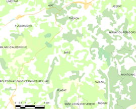 Mapa obce Bars