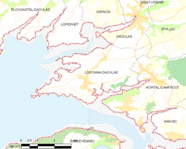 Mapa obce Logonna-Daoulas