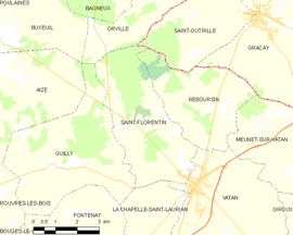 Mapa obce Saint-Florentin
