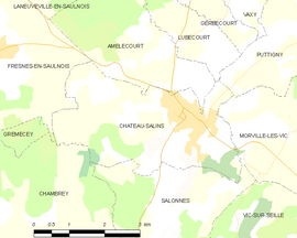 Mapa obce Château-Salins