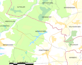 Mapa obce Niederstinzel