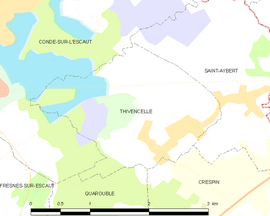 Mapa obce Thivencelle