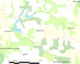 Mapa obce Mont-Roc