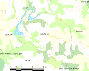 Poziția localității Mont-Roc