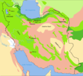 mapa Iránu s vyznačením púšte