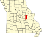 加斯科内德县在密苏里州的位置