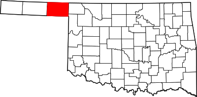 Locatie van Beaver County in Oklahoma