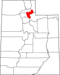 Map of Utah highlighting Morgan County.svg