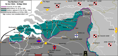 hujum tomonlarini ko'rsatuvchi shimoliy front xaritasi