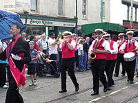 A marching jazz band in Lancashire, UK (2007)