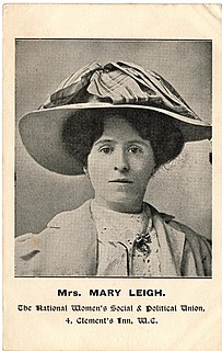 Mary Leigh English political activist and suffragette