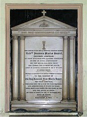 Memorial plaque to Father Jean-Marie Beurel who initiated the establishment of Catholic schools in Singapore Memorial plaque to Father Jean-Marie Beurel, Cathedral of the Good Shepherd, Singapore.jpg