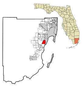 Miami-Dade County Florida Incorporated and Unincorporated areas Pinecrest Highlighted.svg