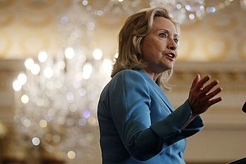 Secretary of State Hillary Rodham Clinton intr...