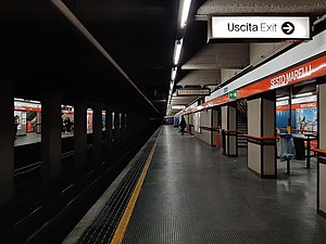 Milano - milan metropolitana Sesto Marelli - banchina.jpg