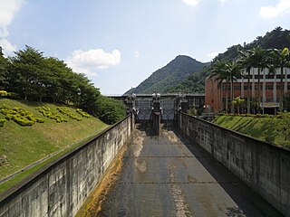 Minghu Dam Dam in Shuili, Nantou County, Taiwan