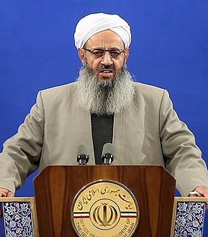 Molavi Abdul Hamid in Iranian Presidential center.jpg