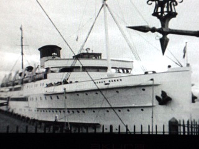 Mona's Queen pictured at the Pier Head in the 1935 film No Limit.