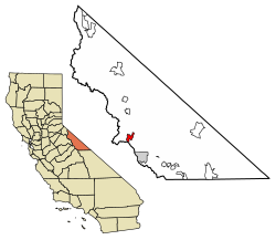 Location of June Lake in Mono County, California.