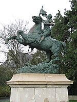 Estátua equestre de Joana d'Arc (Mathurin Moreau e Pierre Le Nordez, Montebourg)