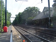 The Mountain Avenue station in Montclair, the only one of the five stations not built in 1872 by the New York & Greenwood Lake Mt. Ave Station..JPG