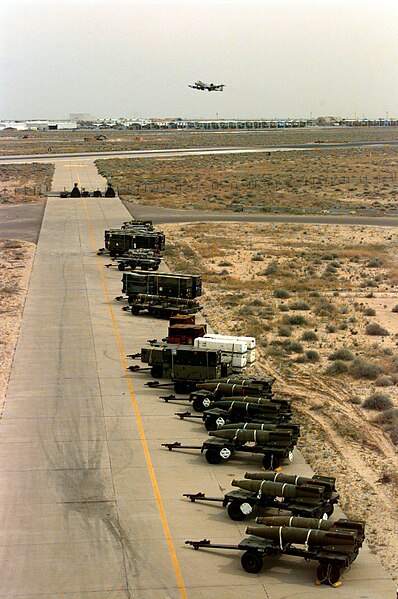 File:Munitions, Ahmed Al-Jaber Air Base, Kuwait, March 6, 1998.jpg