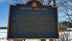 NYS Historic Marker at Cazenovia Lake