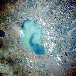 Сателитна снимка на Кулундинското езеро