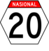 National Route 20 marker