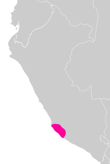 Mapa mostrando a extensão da cultura Nazca