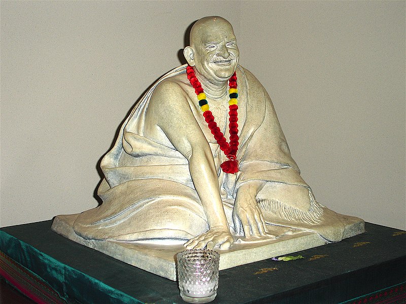 Neem Karoli Baba Sculpture in Ram Dass Library.jpg