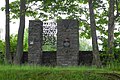 VVN memorial with honorary grove, enclosure wall and avenue to the southwest