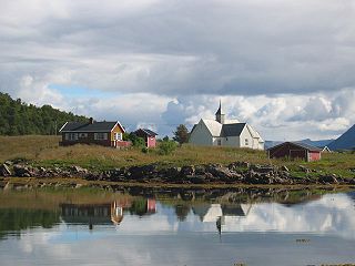 Skogsøya island in Øksnes, Norway
