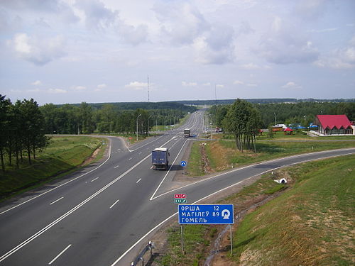 M1 highway at Orsha