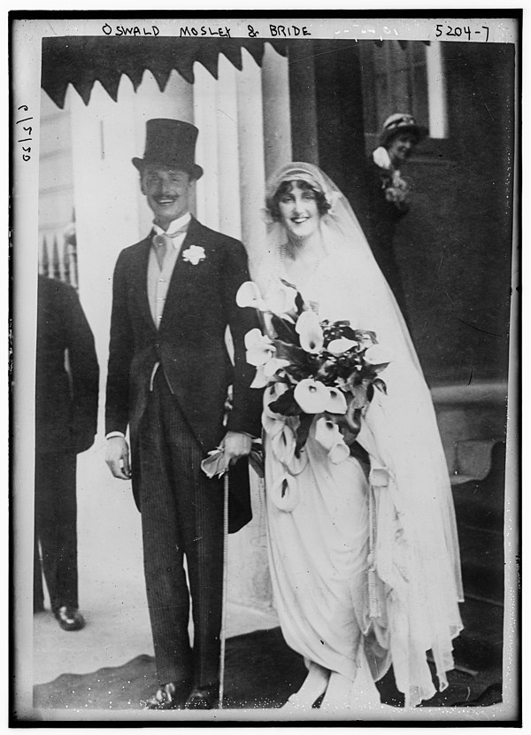 Oswald and Cynthia Mosley on their wedding day, 11 May 1920