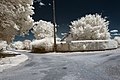 Français : Rue de la Gare, Pagny-le-Château (Côte d'Or, Bourgogne, France) photographié avec un filtre infrarouge 720 nm. Català: Carrer de l'Estació, Pagny-le-Château (Costa d'Or, Borgonya, França) fotografiat amb un filtre infraroig 720 nm. Español: Calle de l'Estación, Pagny-le-Château (Côte d'Or, Borgoña, Francia) fotografiado con un filtro infrarrojo 720 nm.